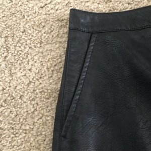 Faux suede leather mini skirt Zara